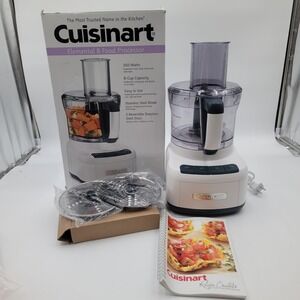 Cuisinart Elemental 8 Cup Food Processor White FP-8 350W with Accessories Box